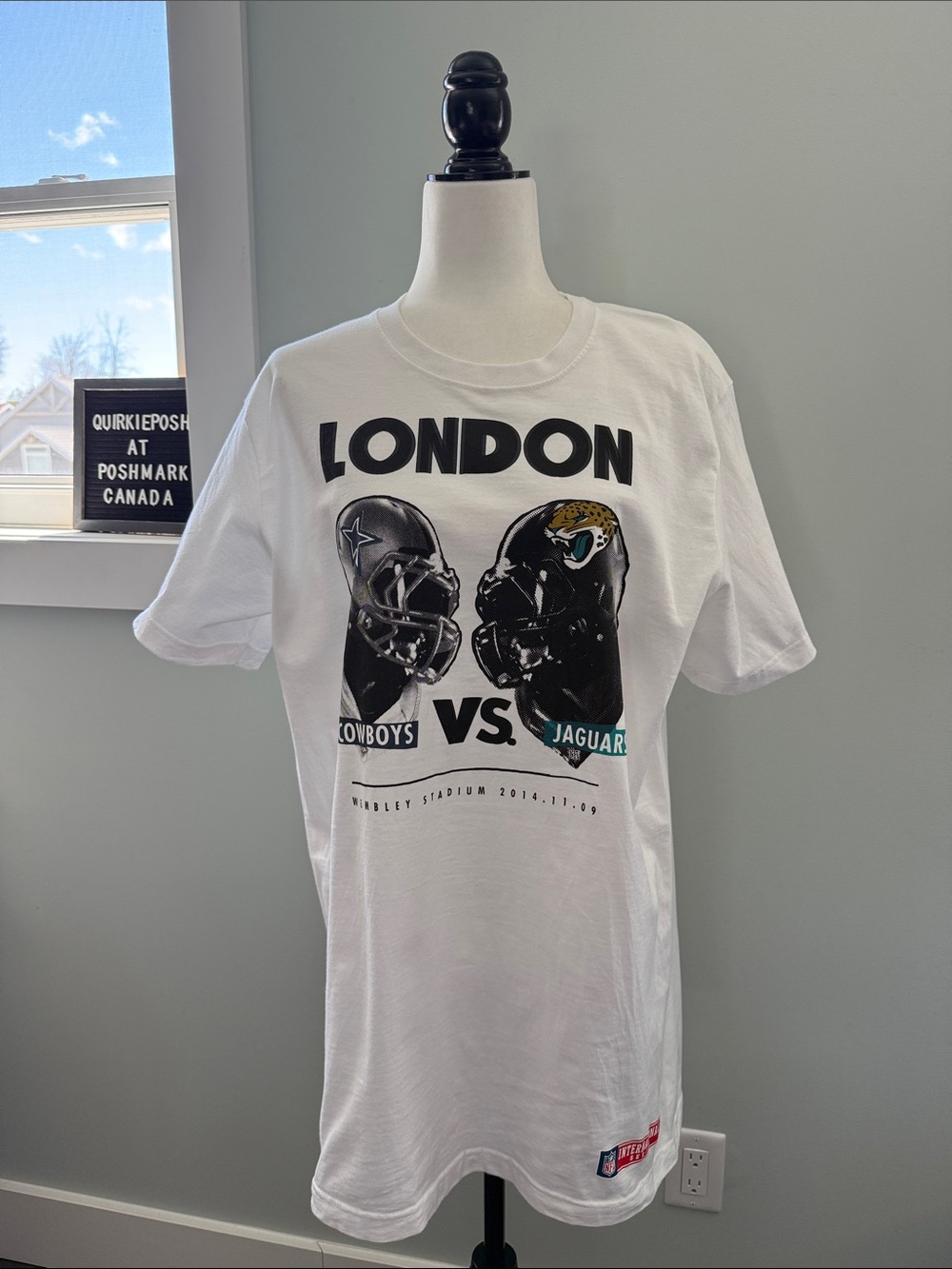 Cowboys VS Jaguars Nike White Graphic Wembley Stadium London England Tee
